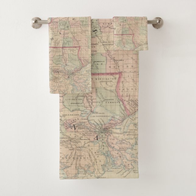 Louisiana und Mississippi Badhandtuch Set (Insitu)