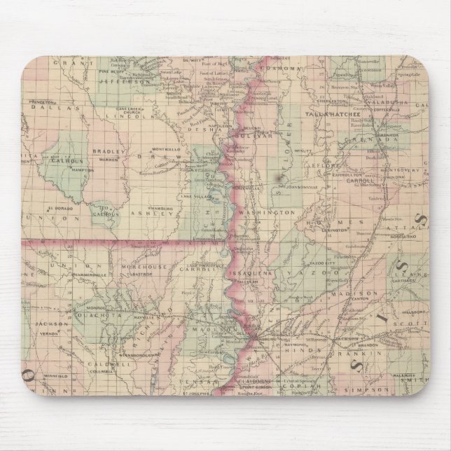 Louisiana und Mississippi Mousepad (Vorne)