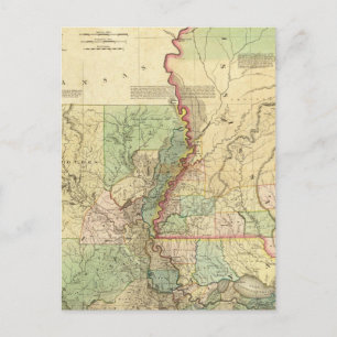 Louisiana und Mississippi Postkarte