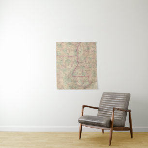 Louisiana und Mississippi Wandteppich