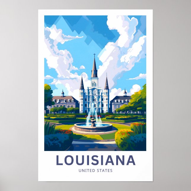 Louisiana United Staaten Travel Print Poster (Vorne)