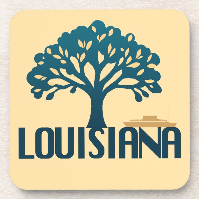 Louisiana USA Getränkeuntersetzer (Vorderseite)