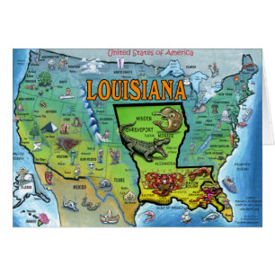 Louisiana USA Karte