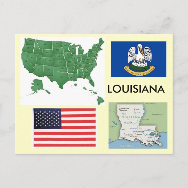 Louisiana, USA Postkarte (Vorderseite)