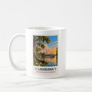 Louisiana USA – Vintage-Reisebecher Kaffeetasse