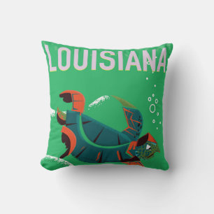 Louisiana USA Vintage-Reiseplakat Kunst Kissen