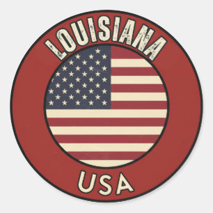 Louisiana Vereinigte Staaten von Amerika Runder Aufkleber