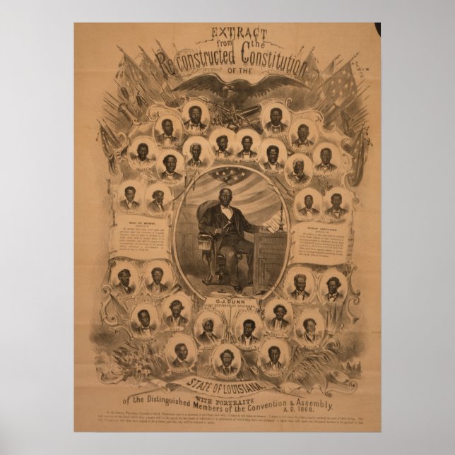 Louisiana Verfassung und Konvent Mitglieder, 1868 Poster (Vorne)