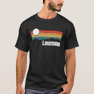 Louisiana Vintag Sunset 80er Retro Summer Staat US T-Shirt