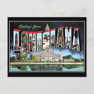 Louisiana Vintage-Postkarte Postkarte