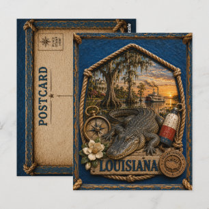 Louisiana Vintage Reise Postkarte