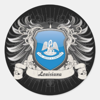 Louisiana Wappen Runder Aufkleber