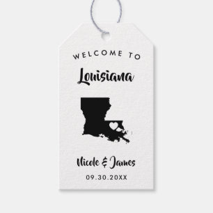 Louisiana Wedding Welcome Bag Tags, Karte Geschenkanhänger