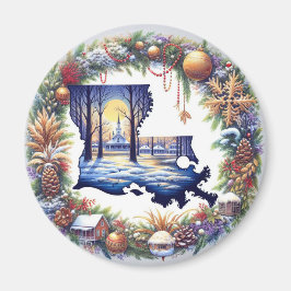 Louisiana Weihnachten Magnet