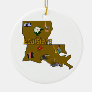 Louisiana-Weihnachtsbaum-Verzierung Keramikornament