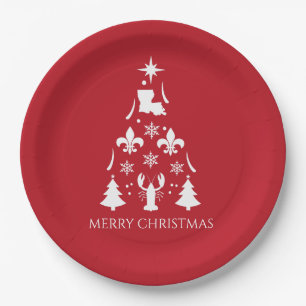 Louisiana Weihnachtsfeiertag Cajun Pappteller