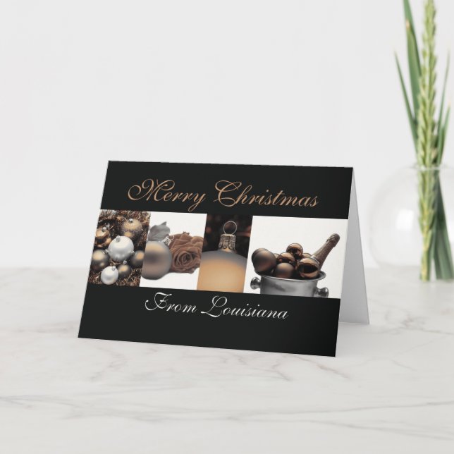 Louisiana Weihnachtskarte, Staat spezifisch Feiertagskarte (Vorderseite)