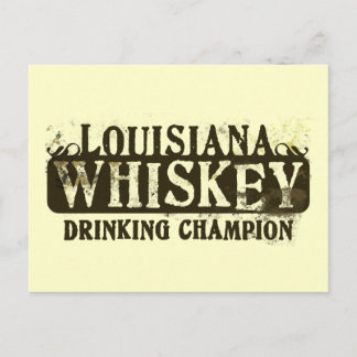 Louisiana Whiskey Drink Champion Postkarte