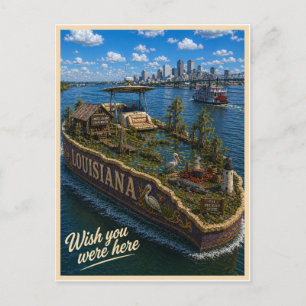Louisiana Wish You Were Here State-Serie Postkarte