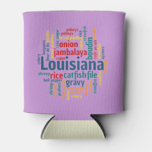 Louisiana Word Cloud kann gemütlich Dosenkühler