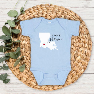 Louisiana Zuhause Grown Staat T-Shirt Baby Strampler