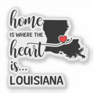 Louisiana Zuhause ist das Herz Aufkleber