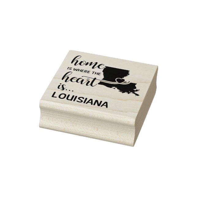 Louisiana Zuhause ist das Herz Gummistempel (Stempel)