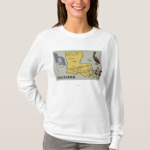 LouisianaDetailed Karte von StateLouisiana T-Shirt