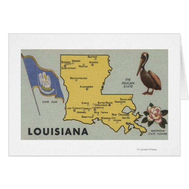 LouisianaDetaillierte Karte von StateLouisiana (Vorderseite (Horizontal))