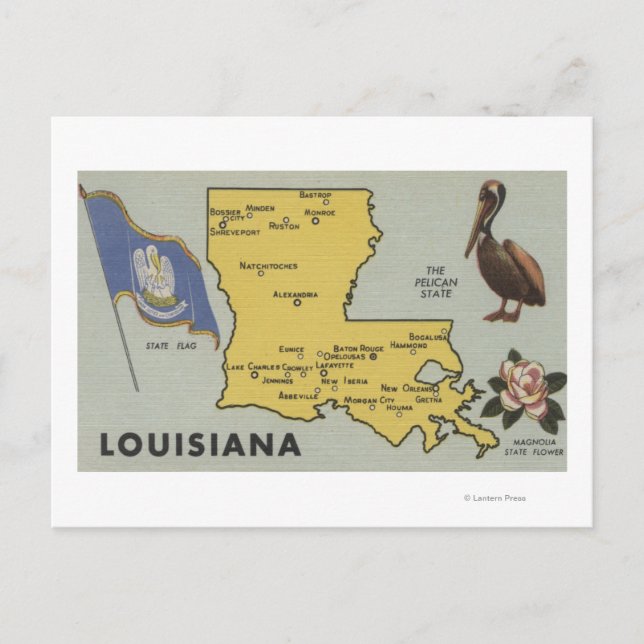 LouisianaDetaillierte Karte von StateLouisiana (Vorderseite)