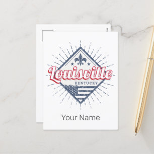 Louisville City Kentucky Vereinigte Staaten Vintag Feiertagspostkarte