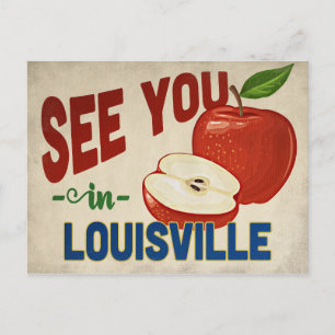 Louisville Kentucky Apple - Vintage Travel Postkarte
