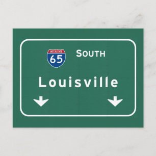 Louisville Kentucky kt Interstate Highway Freeway Postkarte