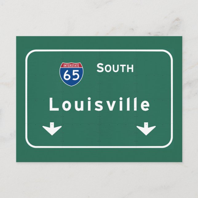 Louisville Kentucky kt Interstate Highway Freeway Postkarte (Vorderseite)