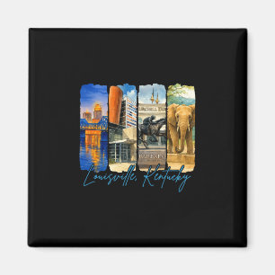 Louisville Kentucky Reisender Pinselstrich Souveni Magnet