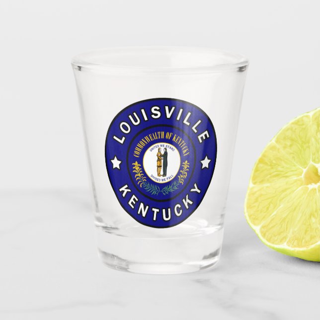 Louisville Kentucky Schnapsglas (Vorderseite)