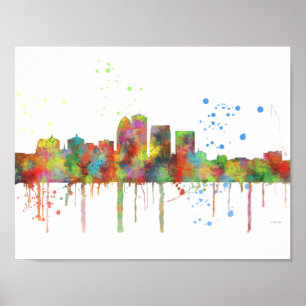 LOUISVILLE, KENTUCKY SKYLINE POSTER