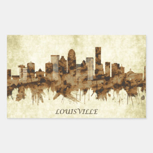 Louisville Kentucky Stadtbild Rechteckiger Aufkleber