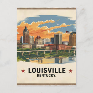 Louisville Kentucky USA Skyline Postkarte