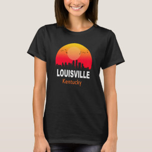 Louisville Kentucky Vintag Sunset Retro City Stati T-Shirt