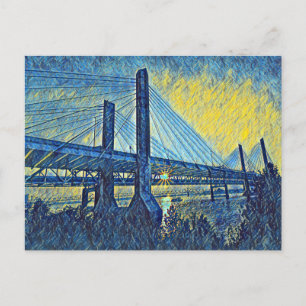 Louisville, KY Abraham Lincoln Bridge Painting Postkarte