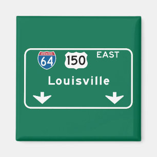 Louisville, KY Road Sign Magnet