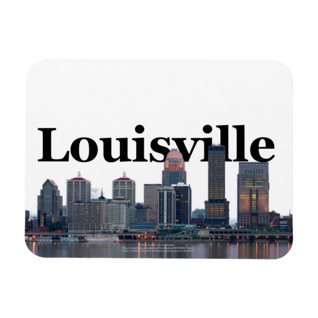 Louisville KY Skyline mit Louisville im Sky Magnet (Horizontal)