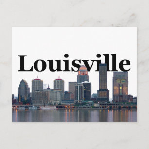 Louisville KY Skyline mit Louisville im Sky Postkarte