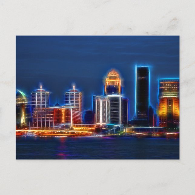 Louisville Ky Skyline Postkarte (Vorderseite)