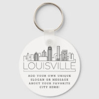 Louisville, KY Stylized Skyline | Benutzerdefinier