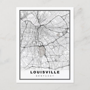 Louisville Map Postkarte