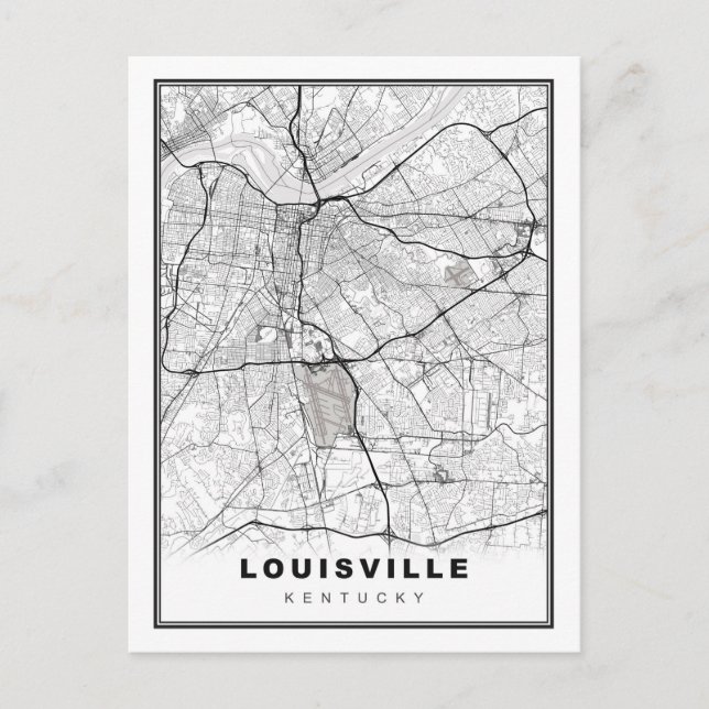 Louisville Map Postkarte (Vorderseite)