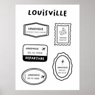 Louisville - Sammlung von Briefmarke für Reisen    Poster