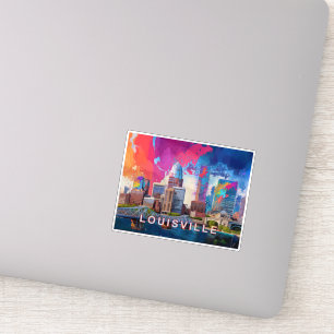 Louisville Skyline Abstrakte Kunst Aufkleber